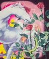 Eva Citarrella: Roses, 2020, Öl und Acryl auf Leinwand, 120 x 100 cm

